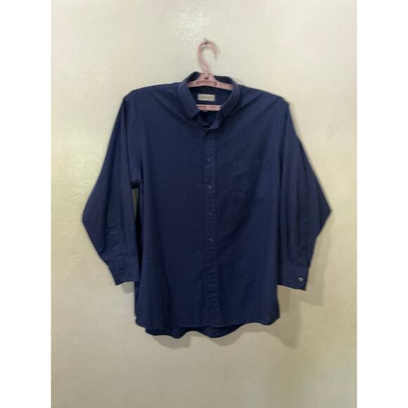 VanHeusen blue long sleeve shirt size 17 1/2 - Picture 1 of 4